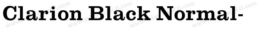 Clarion Black Normal字体转换